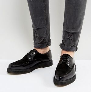 ASOS Lace Up Leather Creepers with Suede Top